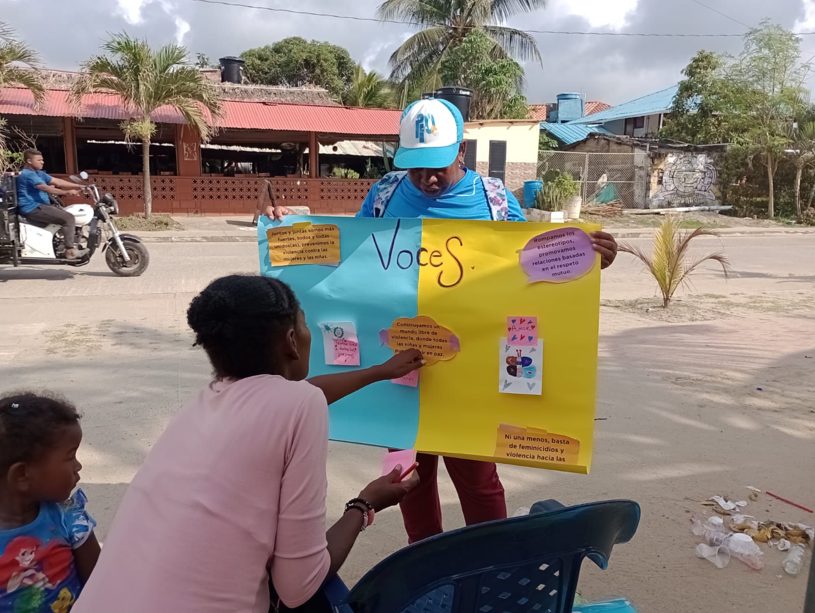 Niñas y niños en el espacio seguro de la Defensoría del Pueblo de Ocaña
